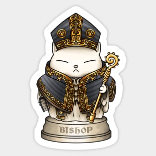 Chess Cat Bishop Sticker